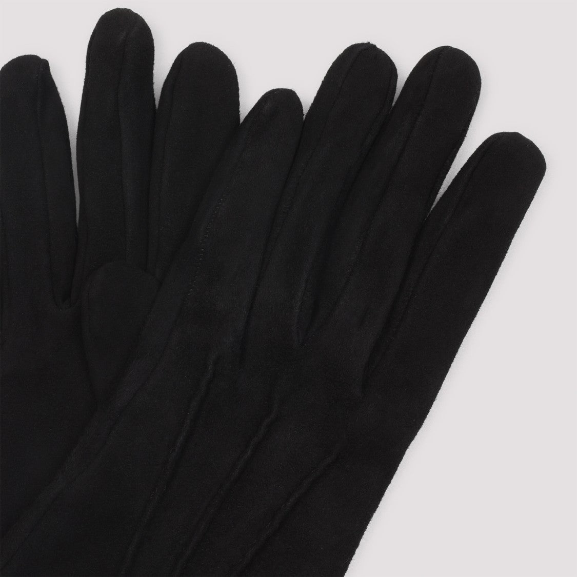 Giorgio Armani Elongated Black Lamb Leather Gloves