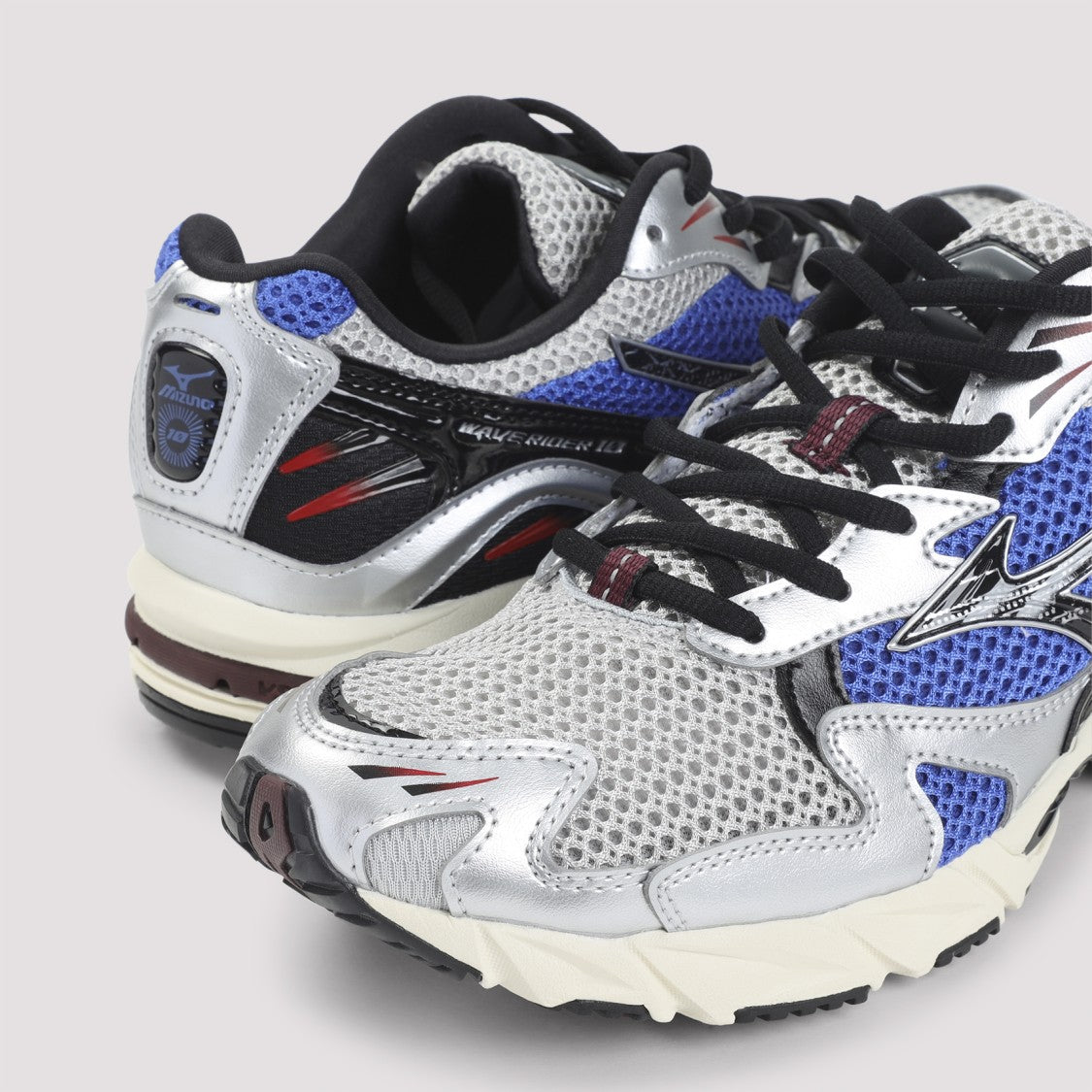 Mizuno Wave Rider 10 Sport Daddling Blue Leather Sneakers