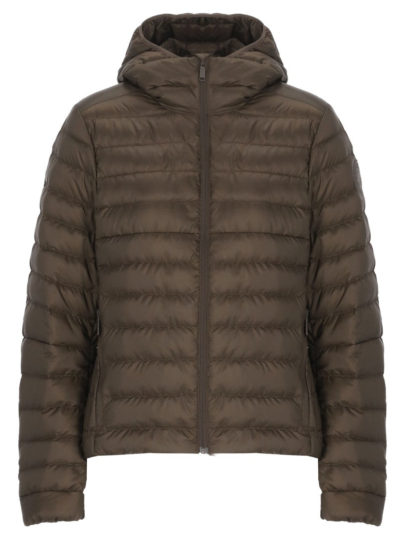Canada Goose Brown Aethera Hooded Quilted Down Jacket