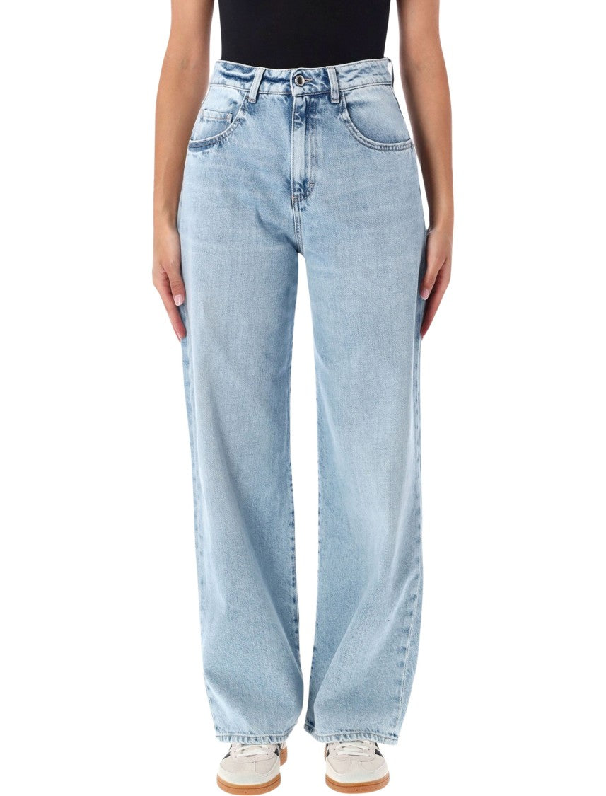 Icon Denim Poppy Smoke Blue High-Waisted Wide-Leg Jeans