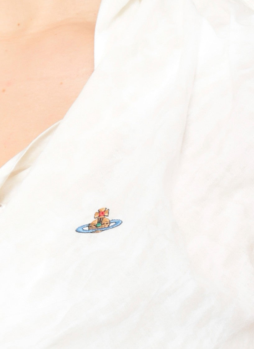 Vivienne Westwood White Drunken Ss Cotton-Blend Shirt