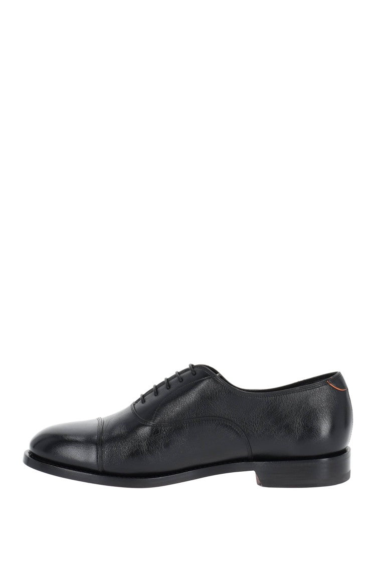 Santoni Goodyear Leather Lace-Up Shoes