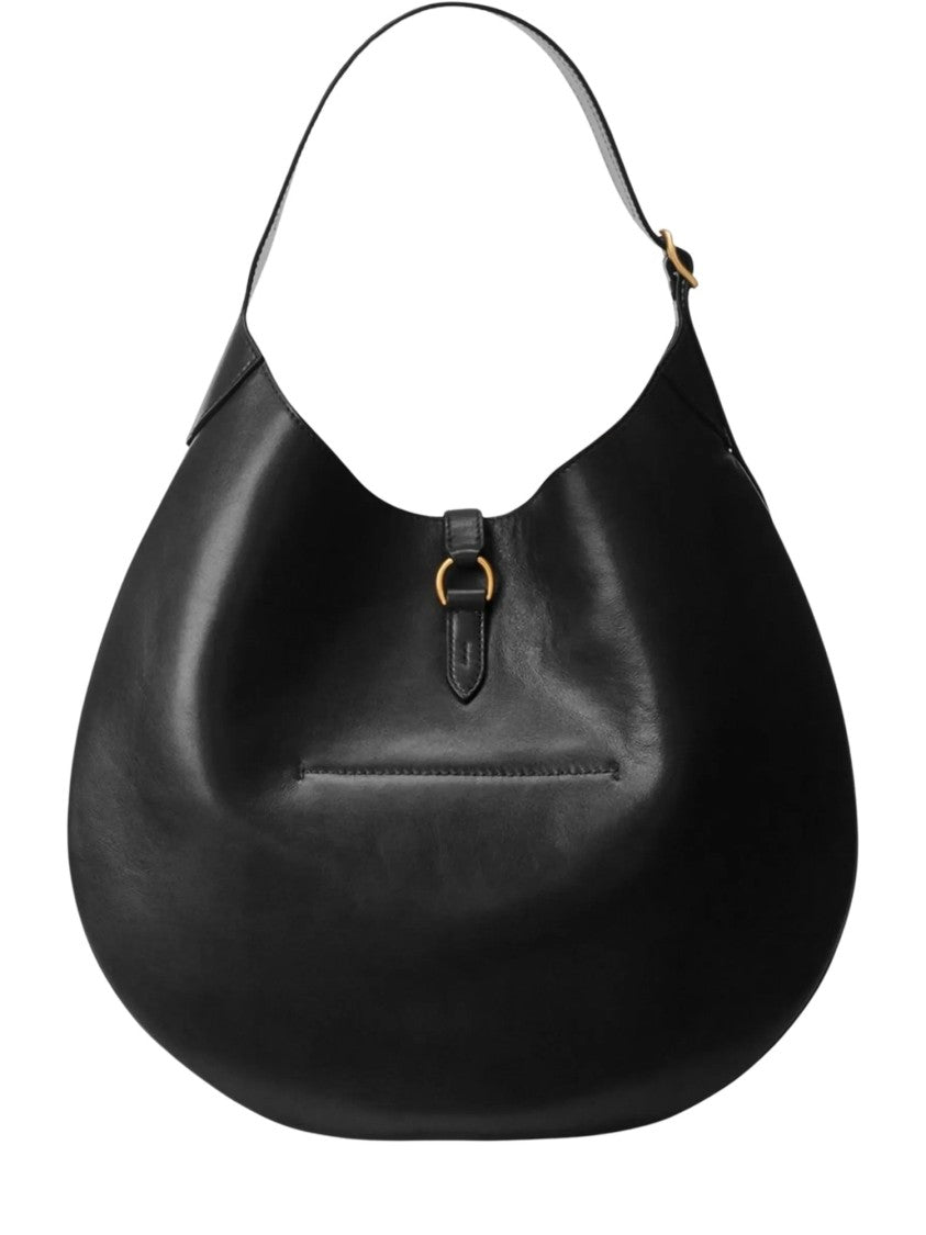 Polo Ralph Lauren P Id Shldr Crescent-Shaped Leather Medium Shoulder Bag