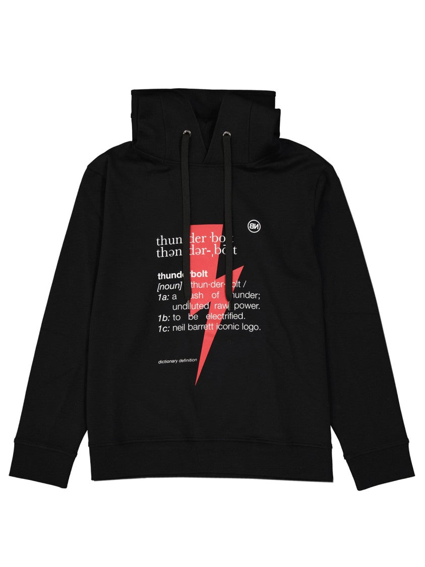 Neil Barrett Black Hooded Sweatshirt