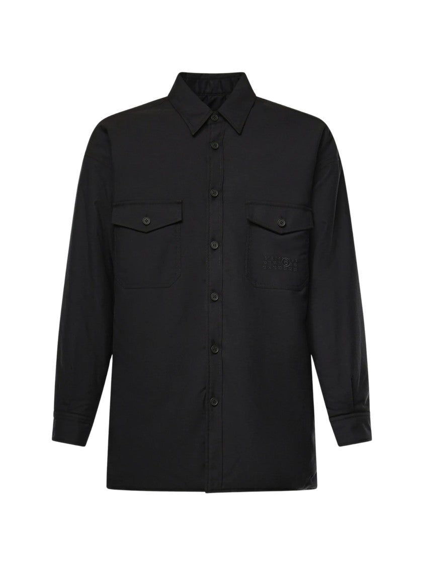 Mm6 By Maison Margiela Logo-Embroidered Chest-Pocket Casual Shirt