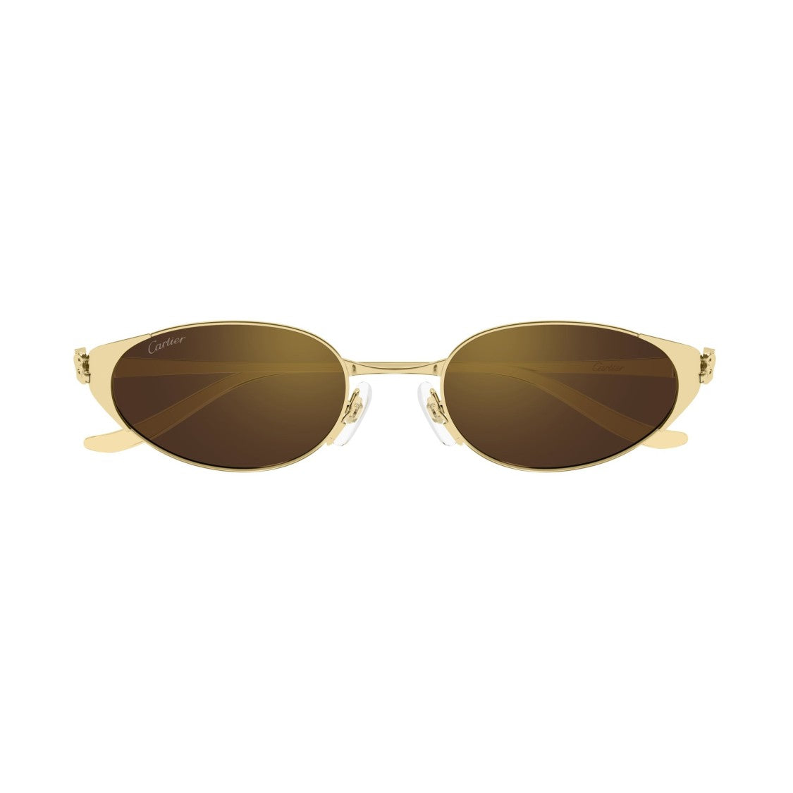 Cartier Ct0630s Oval Frame Gold-Tone Metal Sunglasses