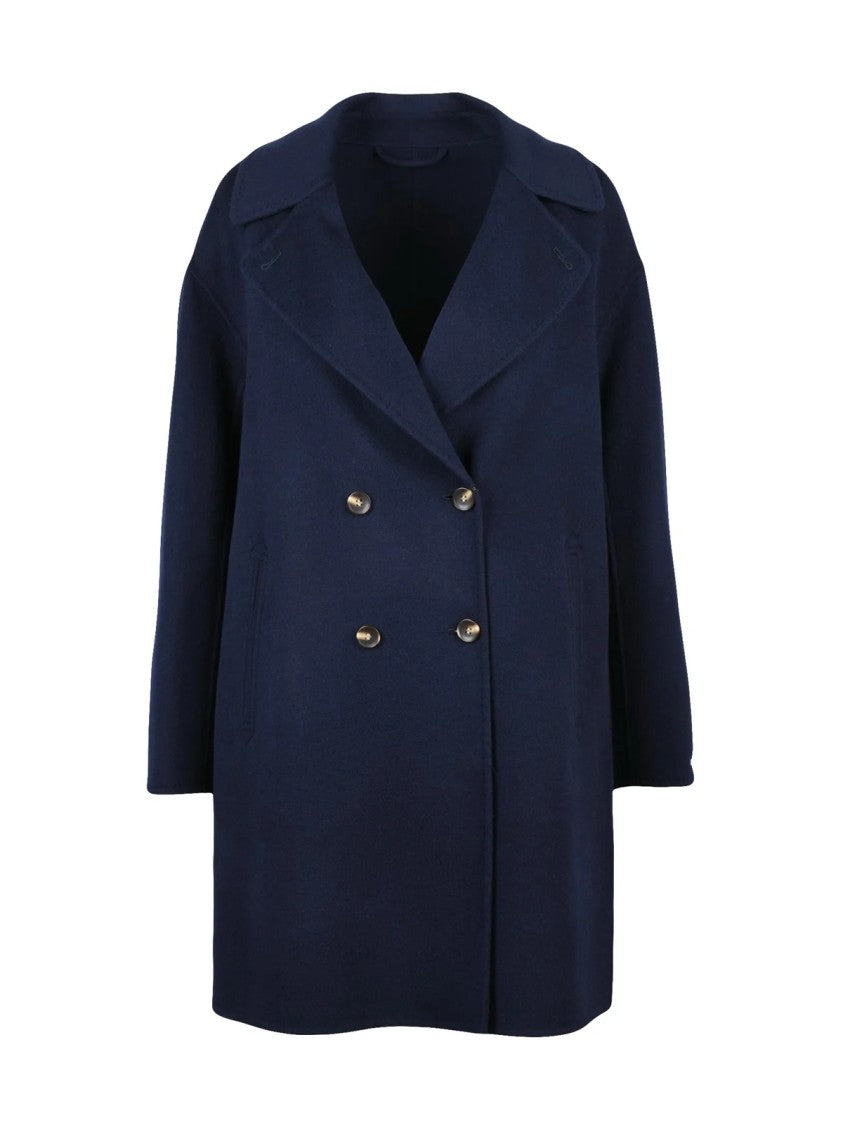Marella Blue Virgin Wool Good Coat