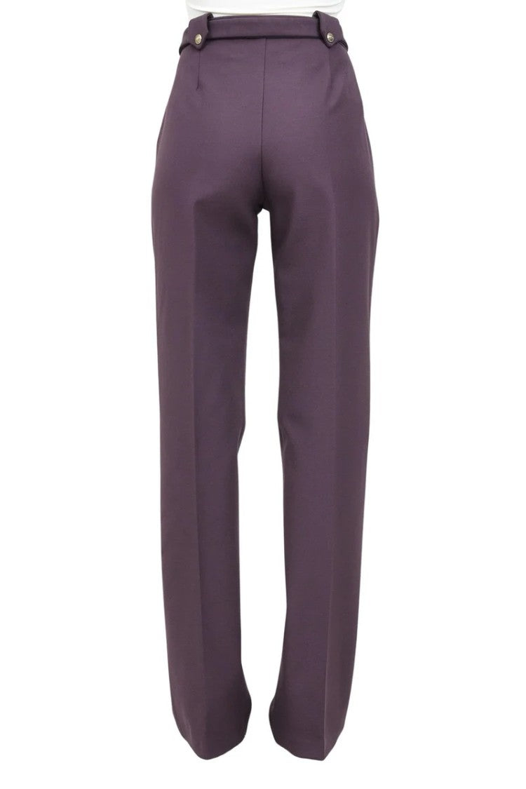 Versace Jeans Couture Viscose Elastane Trousers - Red