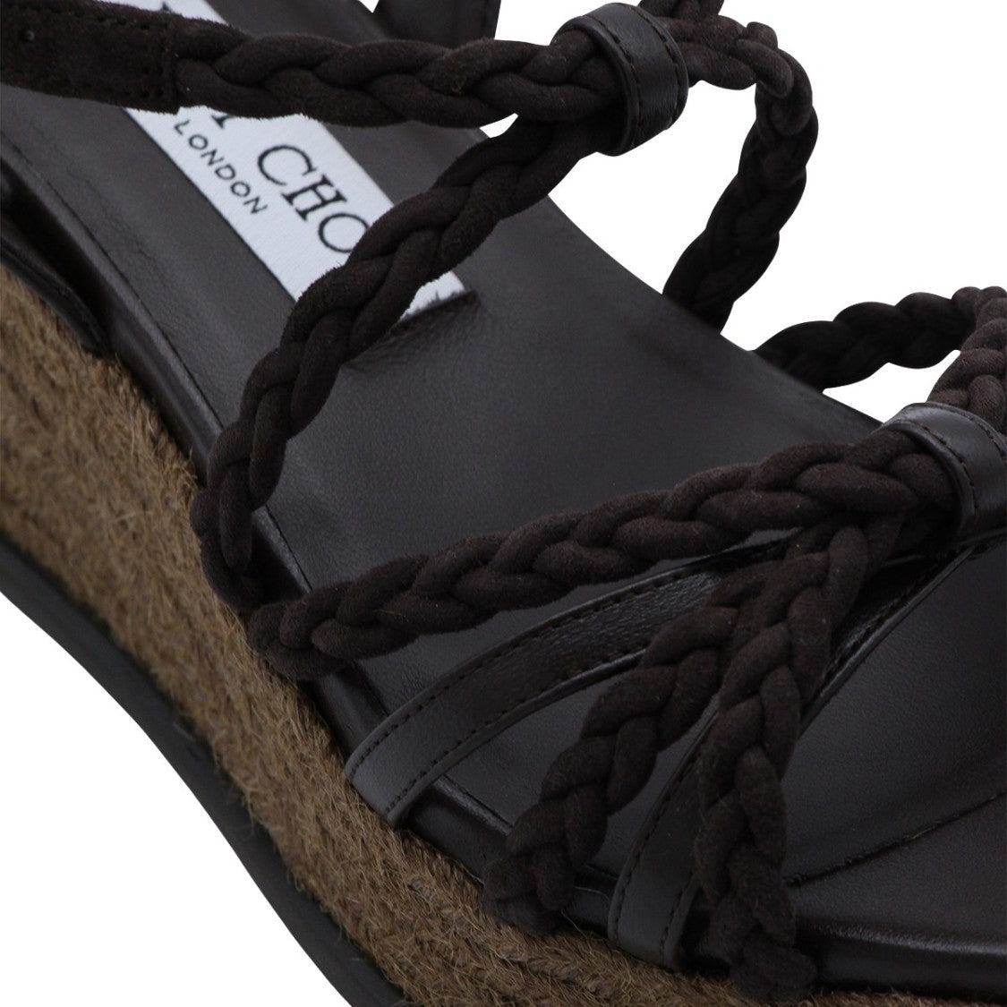 Jimmy Choo Wedge Platform Flat Shoes With Braided Straps
