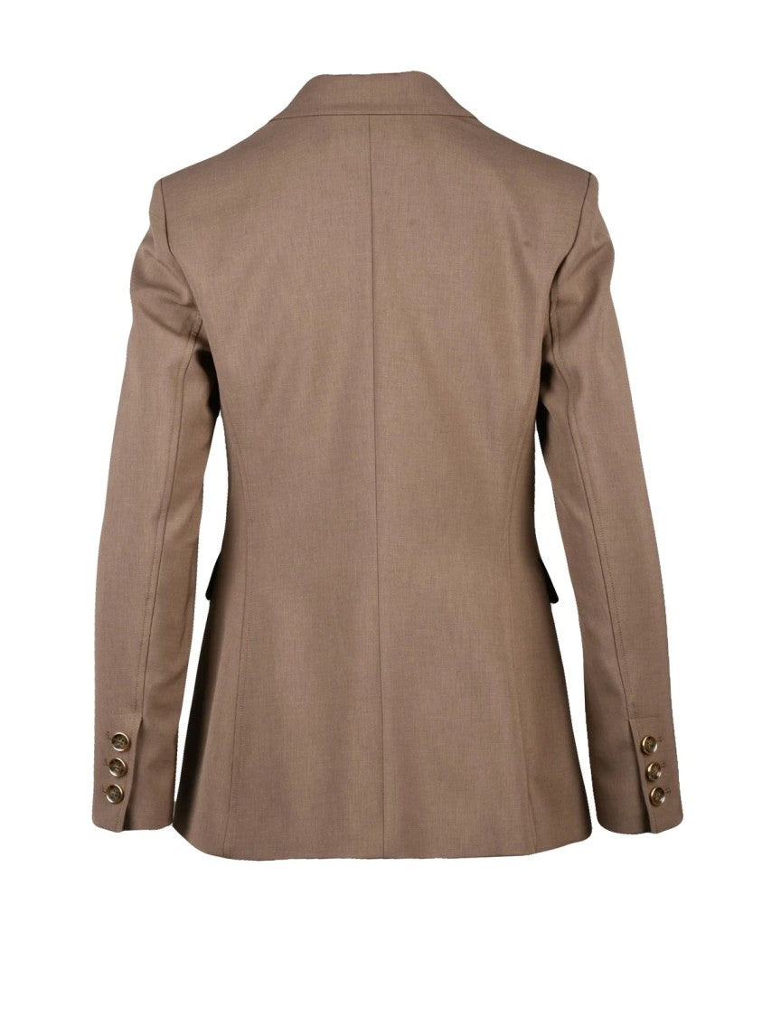 Guess Tailored Fitted Jacket With Notched Lapels And Button Closure