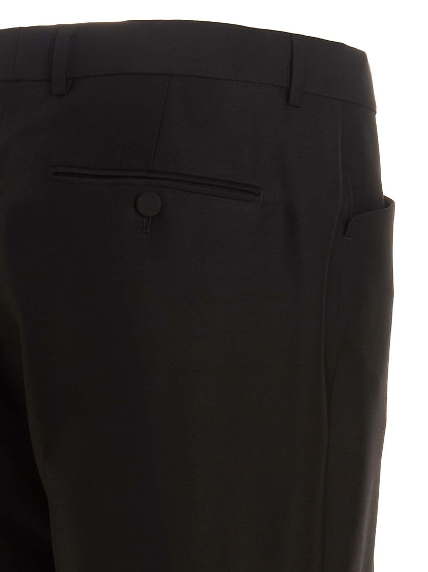 Gucci Slim-Fit High-Waist Pants In Wool-Silk Blend