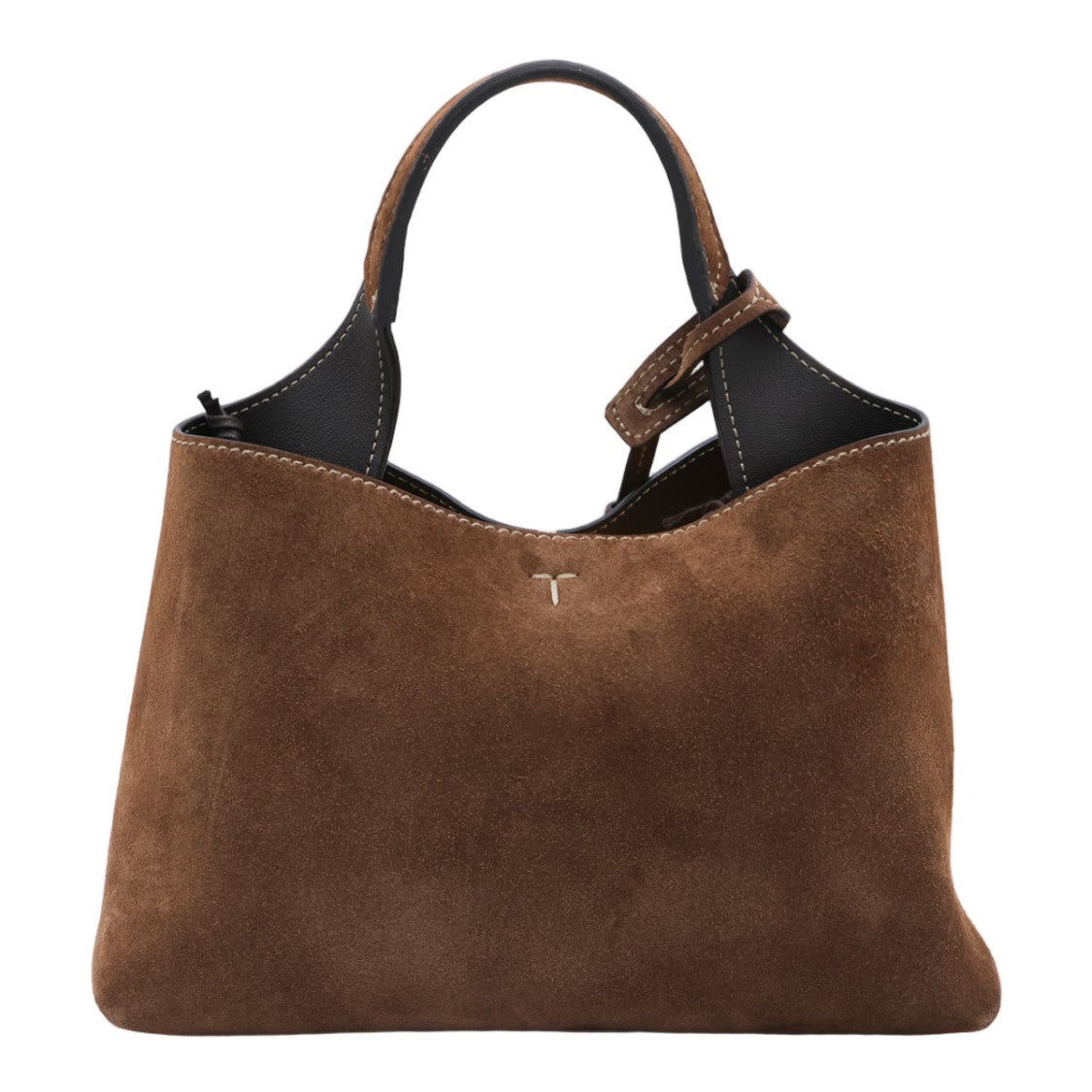 Tod's Soft Suede Handbag With Silver-Tone Charm