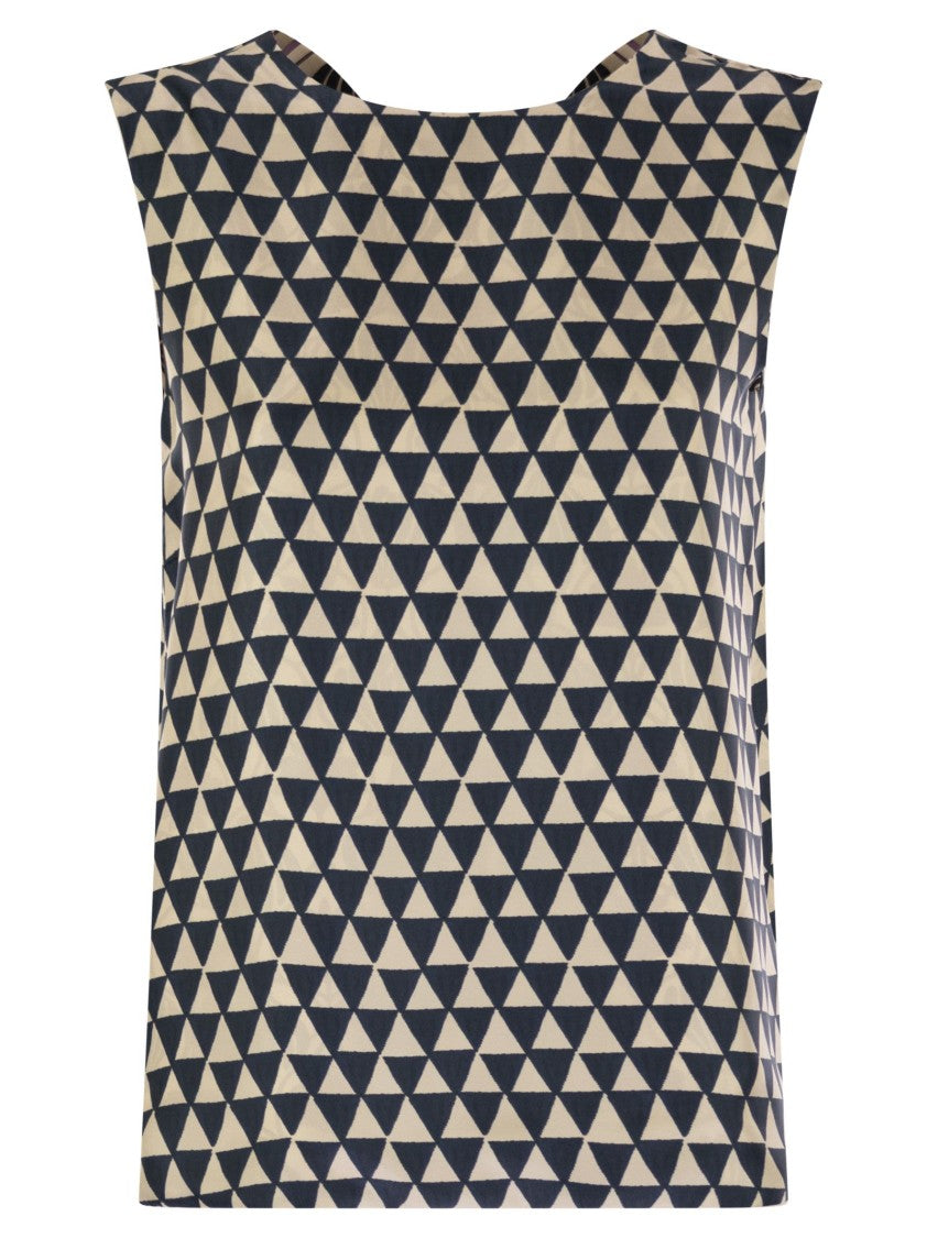 Max Mara Timetop - Reversible Printed Silk Top
