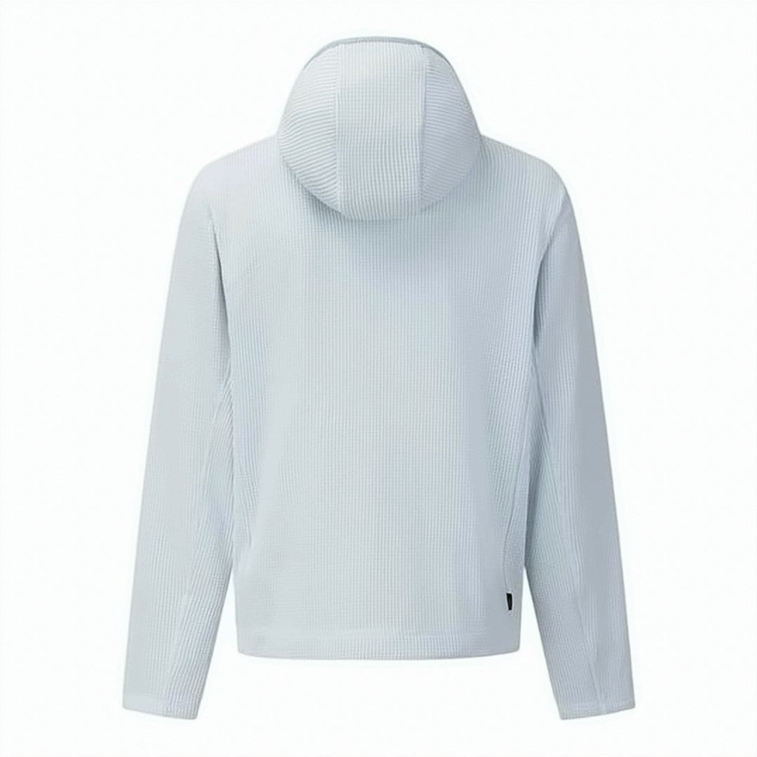 Salomon Textured Grid Pattern Jacket With Full Front Zipper And Hood