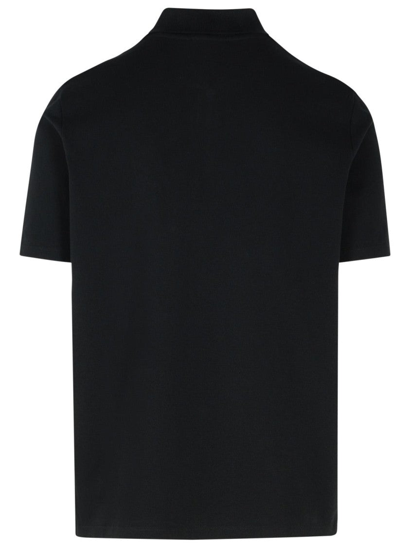 Balmain Black Cotton Polo Shirt
