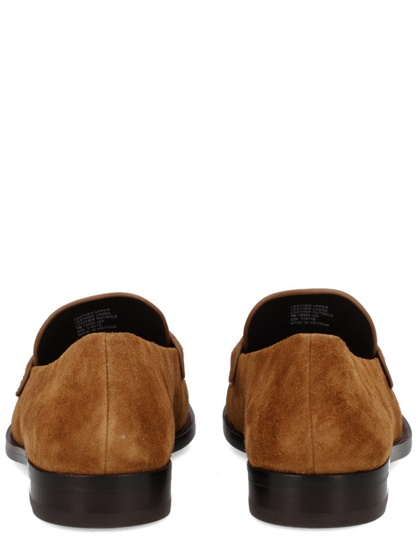 Tory Burch Penny Soft Suede Rounded Toe Loafers