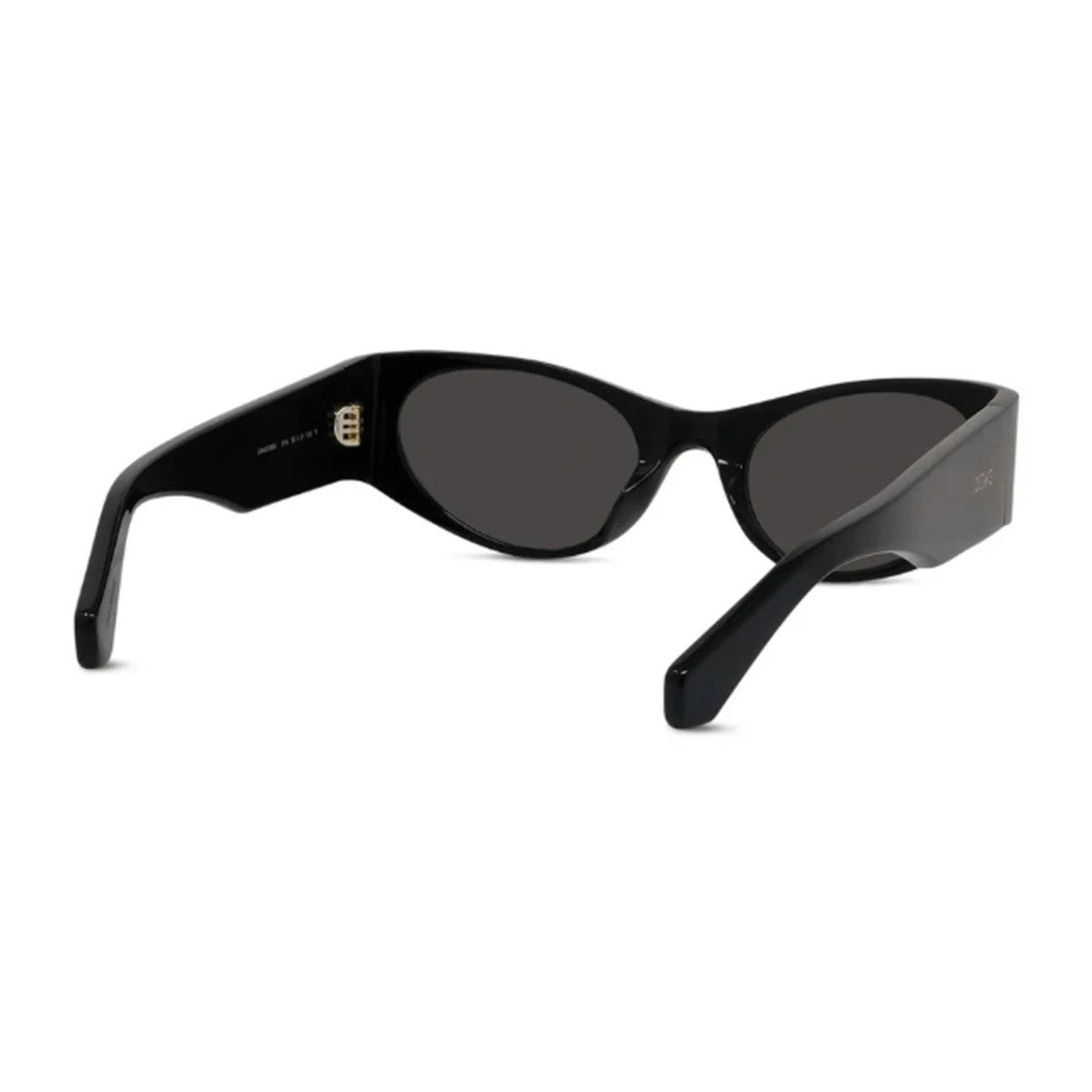 Loewe Black Elongated Oval Acetate Sunglasses