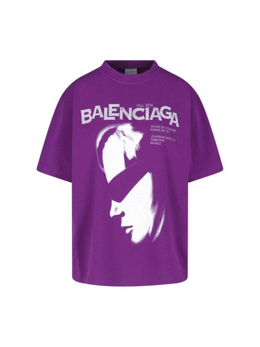 Balenciaga Boxy-Fit T-Shirt With Bold Graphic Print