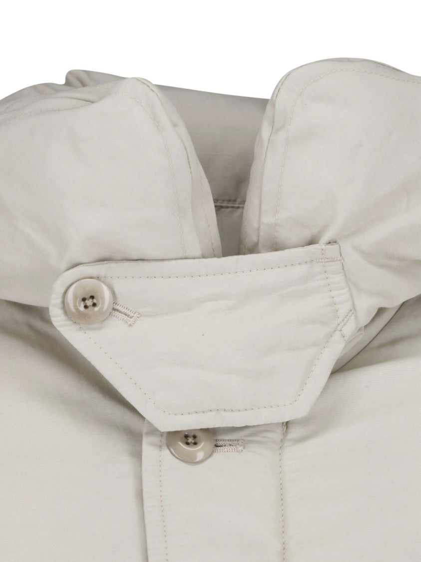 Lemaire Neutral High Padded Collar Cropped Jacket