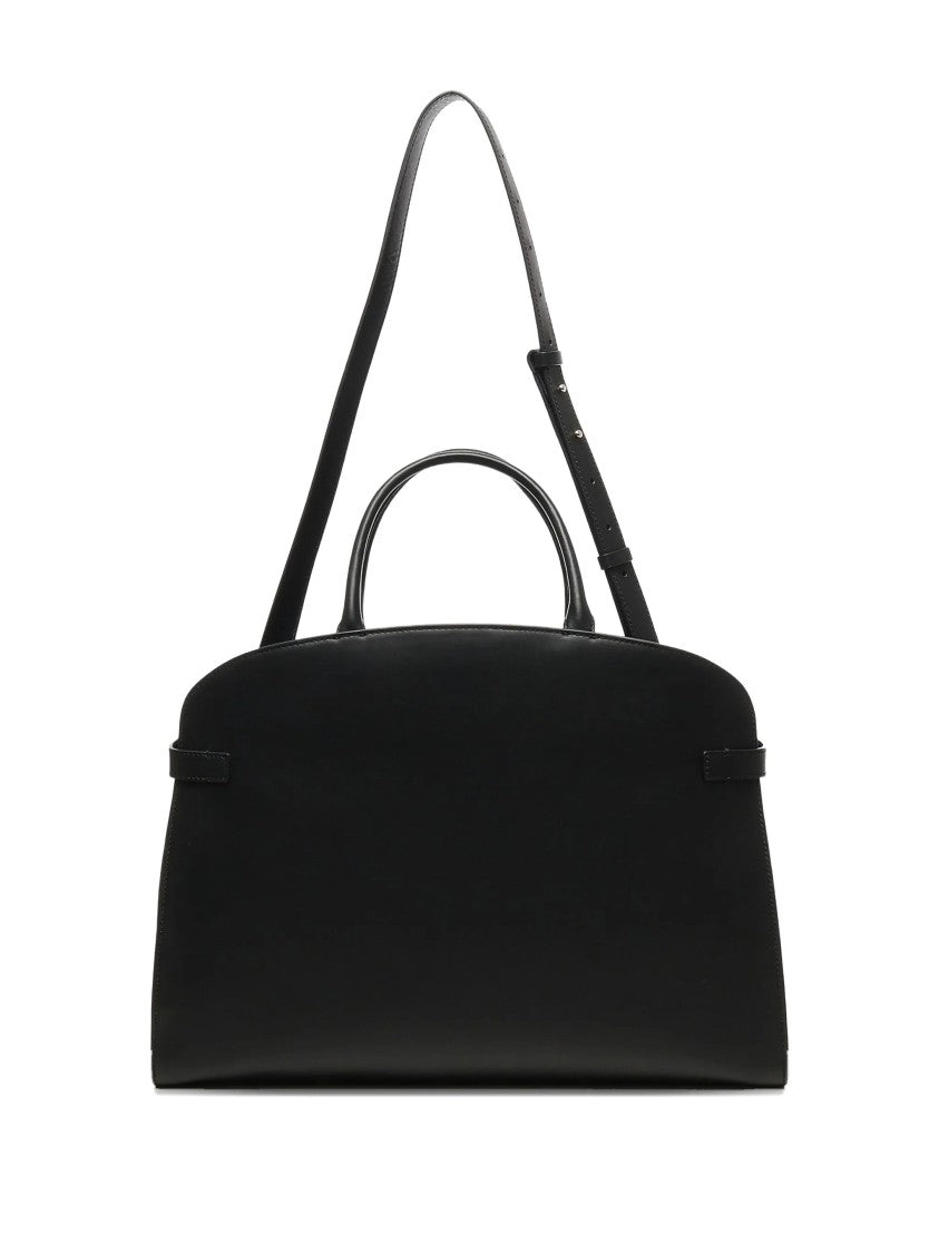 Coccinelle Sabine Structured Leather Metallic Buckle Handbag
