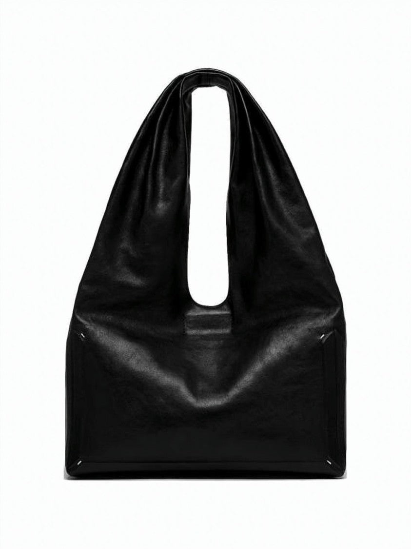 Maison Margiela Slouchy Black Lambskin Shoulder Bag