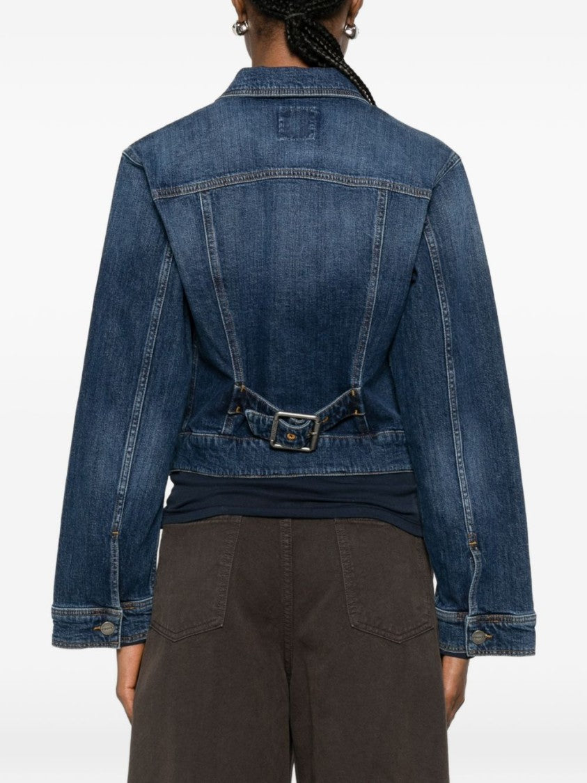 Pinko Medium Blue Faded Denim Jacket