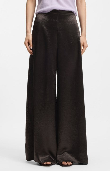 Boss High-Waist Wide-Leg Pants With Elegant Drape