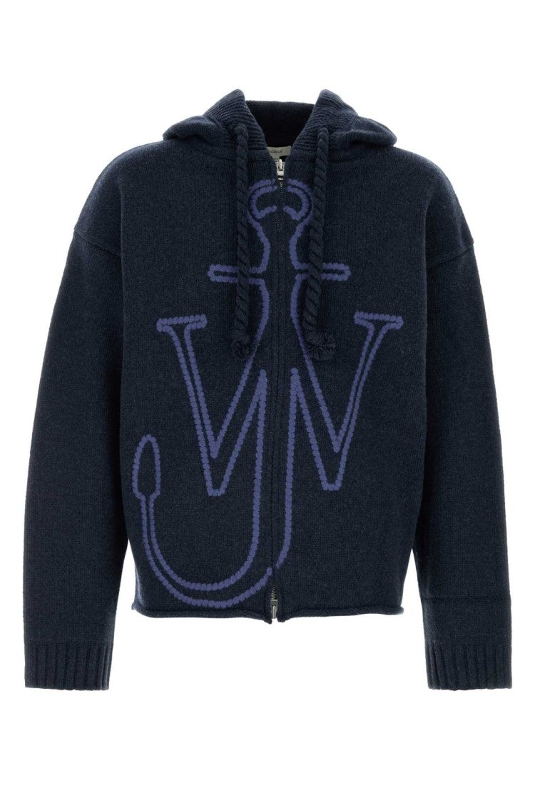 J. W. Anderson Blue Wool Hoodie