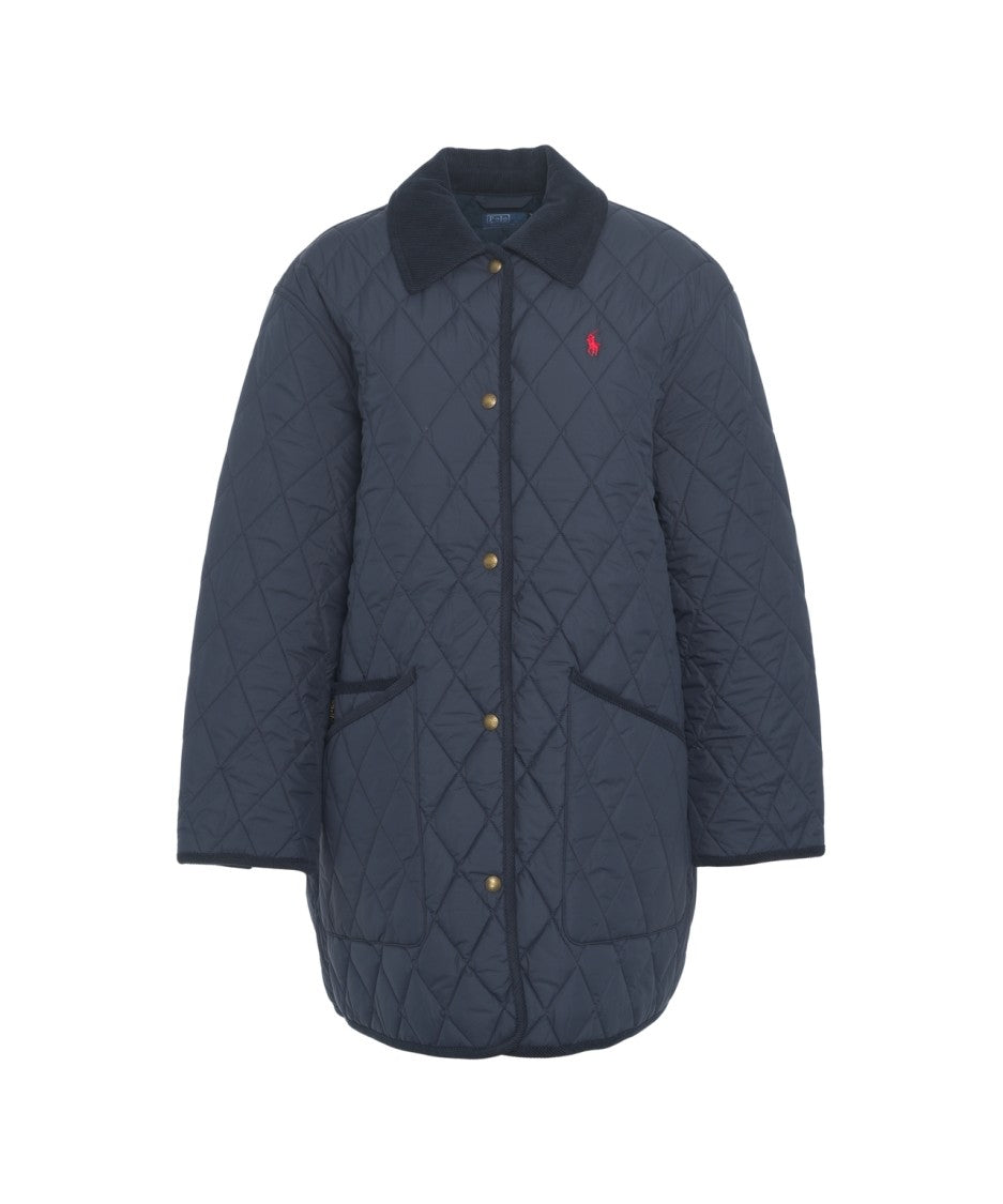 Polo Ralph Lauren Quilted Coat With Corduroy Collar