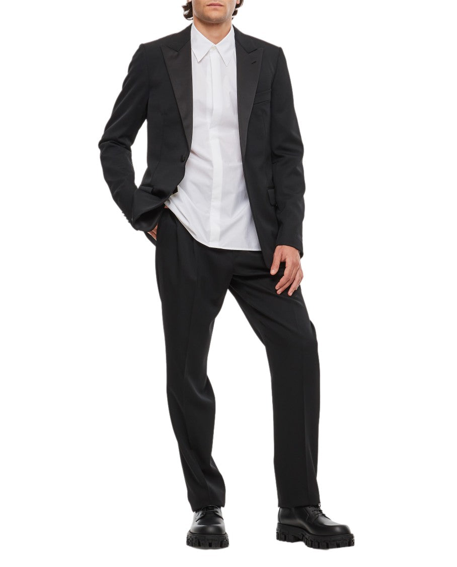 Lanvin Straight Leg Trousers With Concealed Closure And Tailored Finish