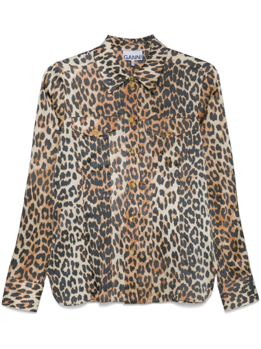 Ganni Leopard Print Ganni Shirt