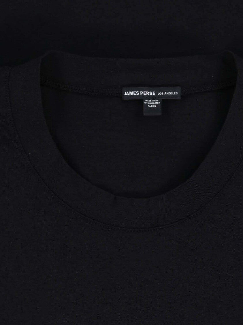 James Perse Black Cotton Classic Long-Sleeve T-Shirt