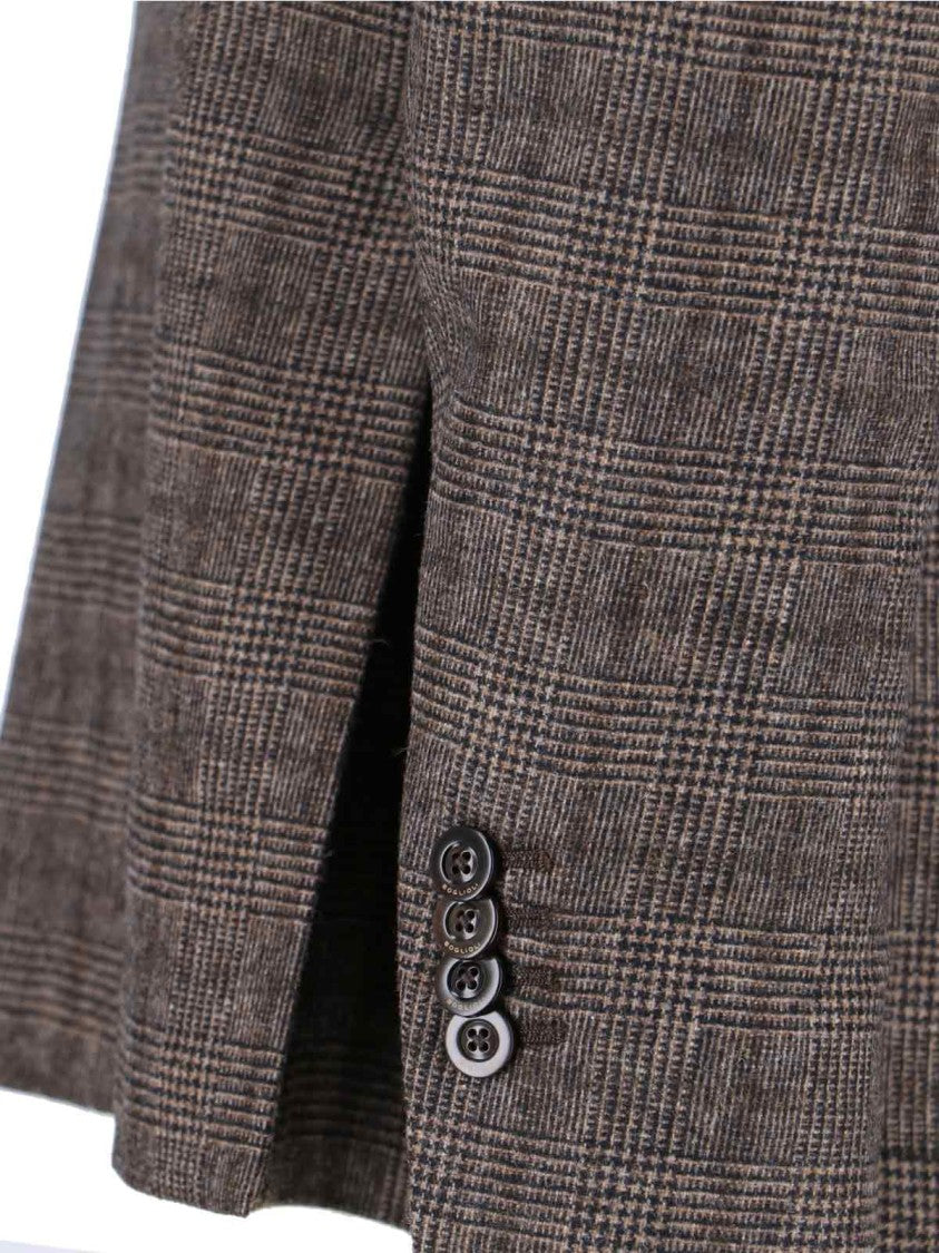 Boglioli Tailored Brown Jacket With Classic Silhouette And Structured Design