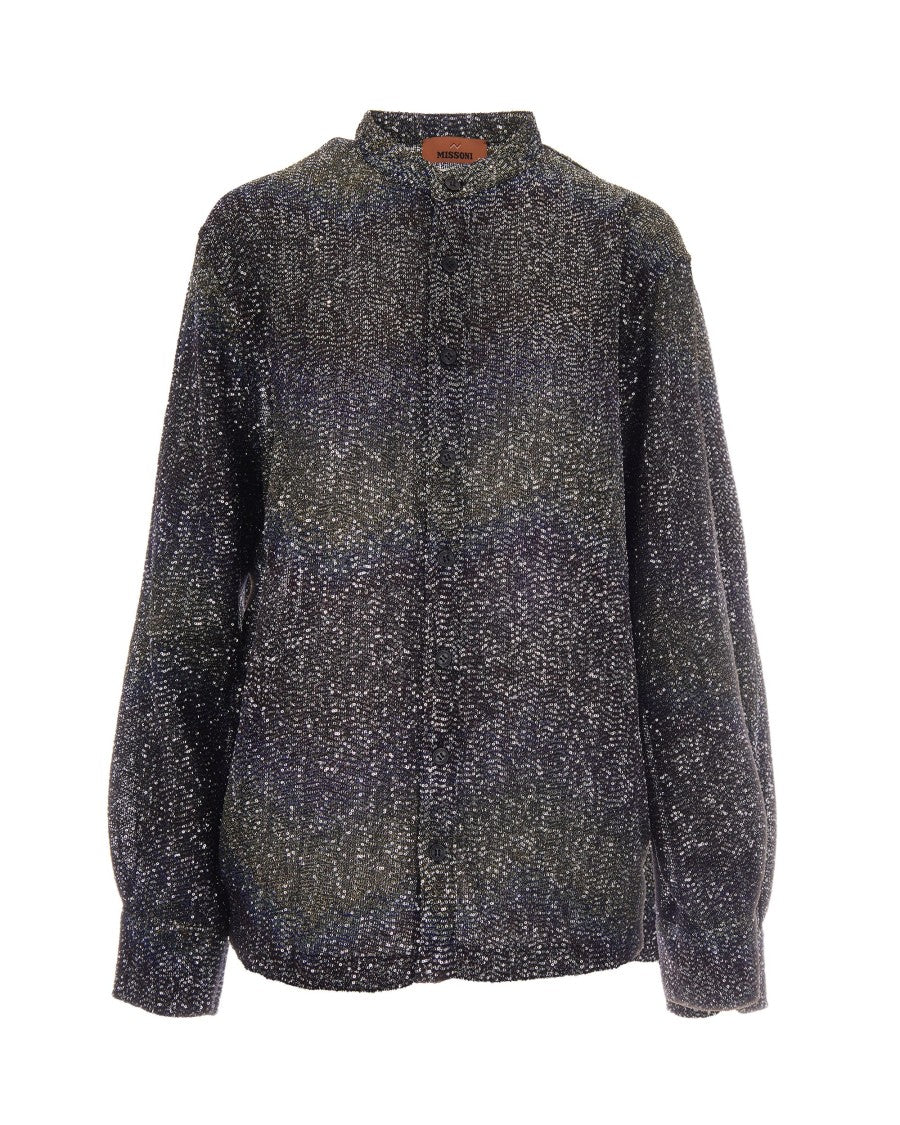 Missoni Sequin Oversized Long-Sleeve Blouse