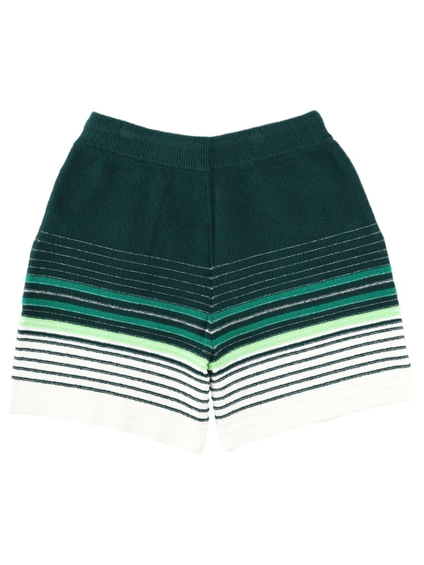 Casablanca Horizontal Striped Bouclé Cotton-Blend Shorts