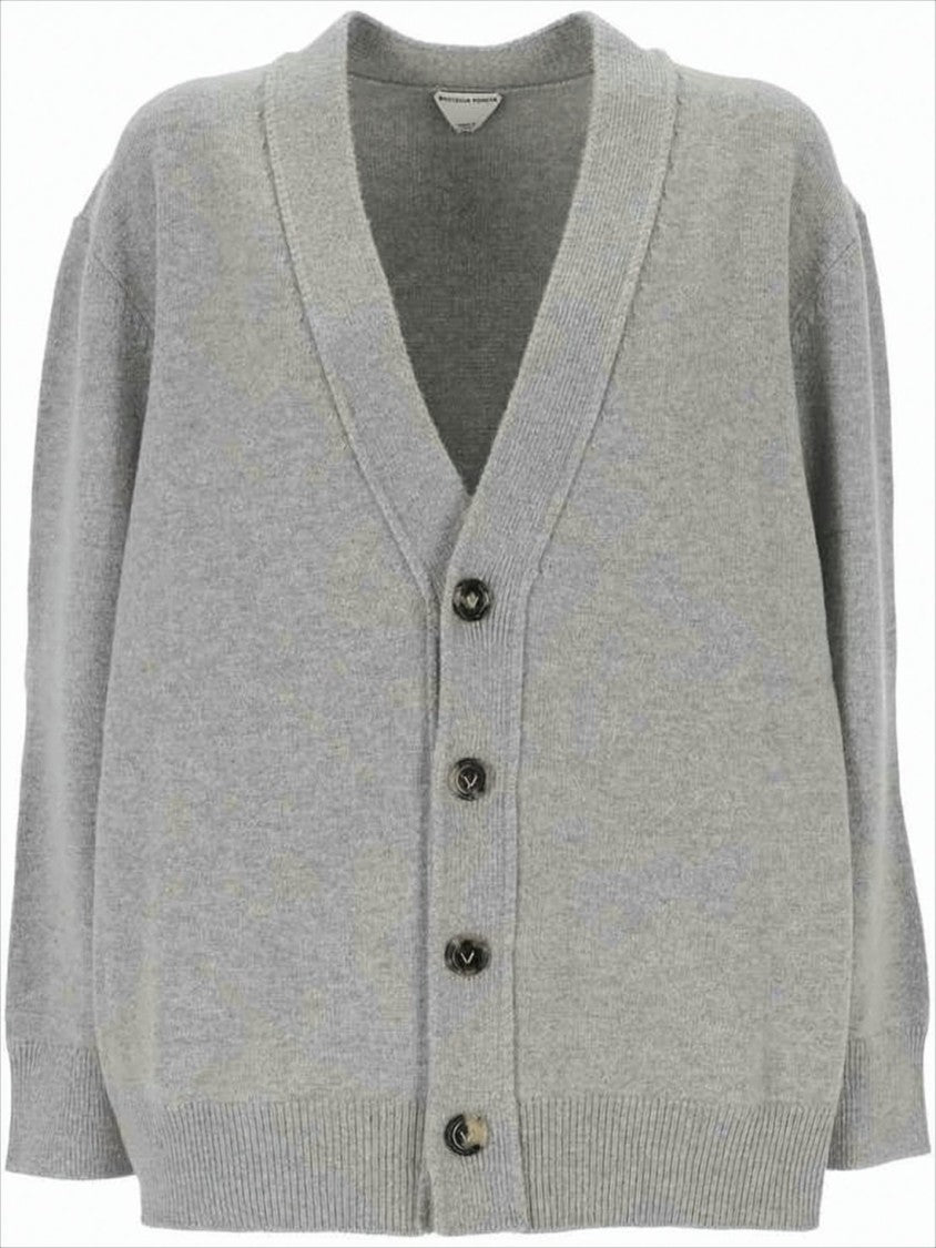 Bottega Veneta Light Grey Cashmere Cardigan