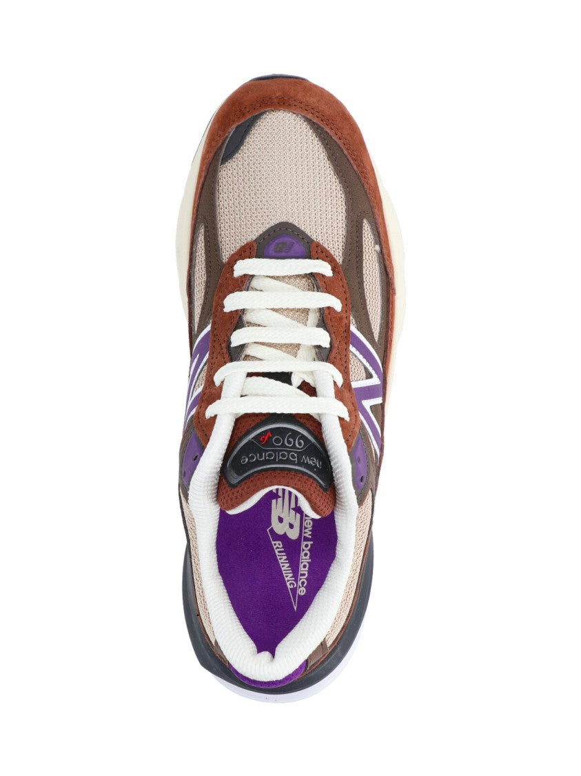 New Balance Round Toe Sneakers With Suede And Mesh Accents