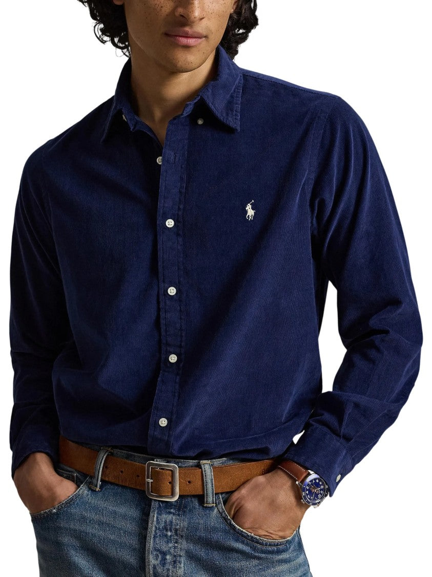 Polo Ralph Lauren Navy Blue Long Sleeve Sport Corduroy Long-Sleeve Shirt