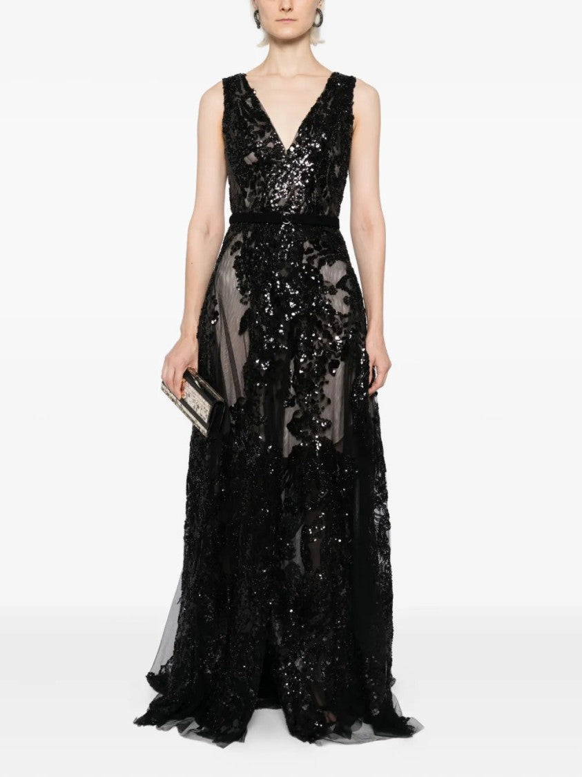 Saiid Kobeisy Embroidered Long Dress