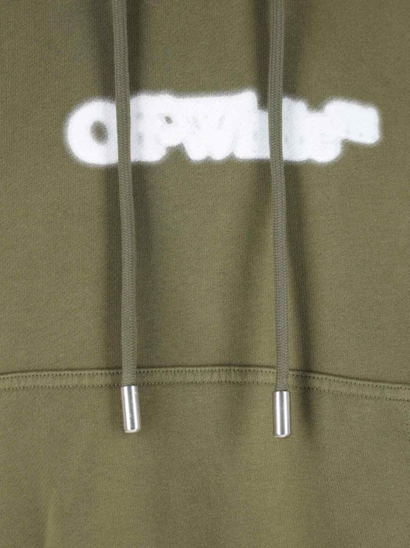 Off-White "Spray Arrow" Hoodie – Green
