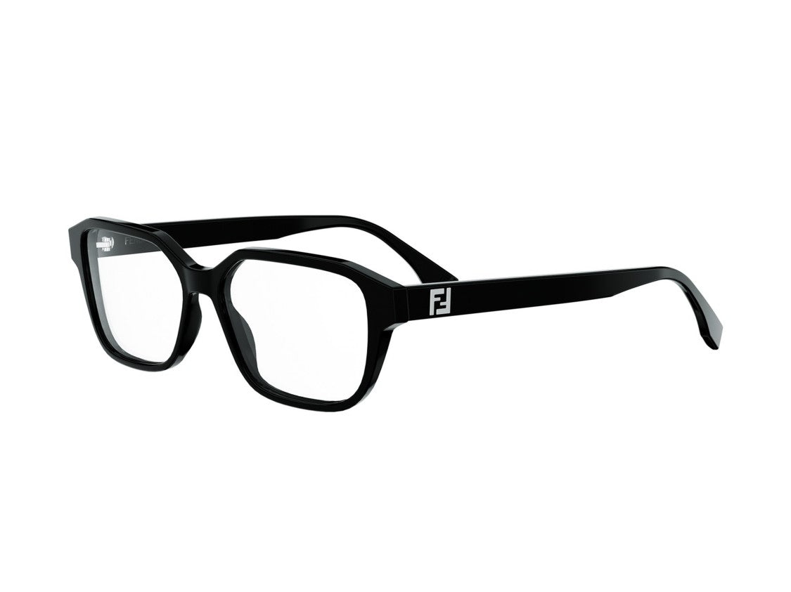 Fendi Glossy Black Fe50132i Oversized Square Eyeglasses