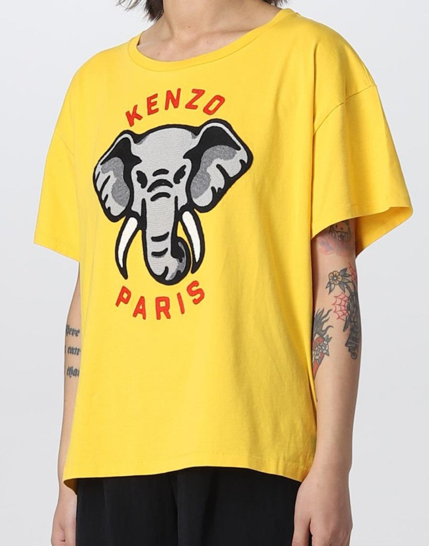 Kenzo Elephant Logo Relaxed Fit T-Shirt