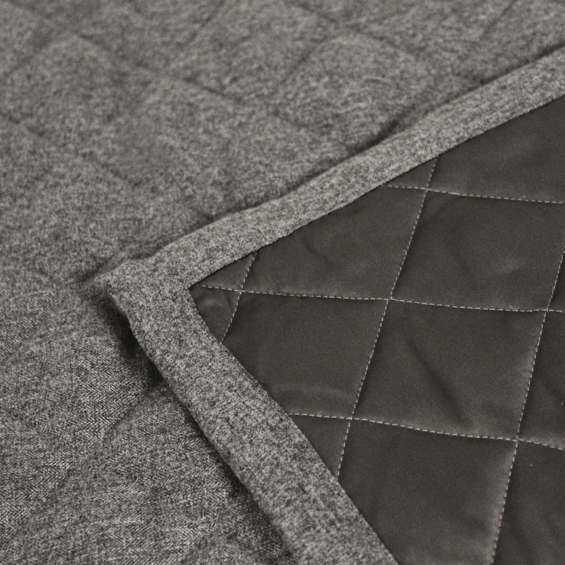 Ann Gish Flannel Coverlet Set - Grey