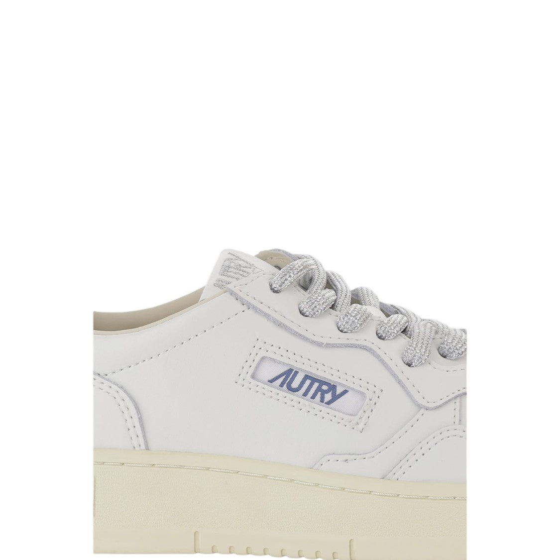 Autry Low-Top Leather Sneakers With Contrast Heel Tab