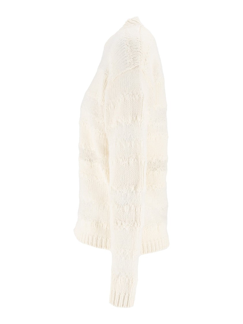 Fabiana Filippi Mohair Micro-Sequined Cropped Knit Sweater
