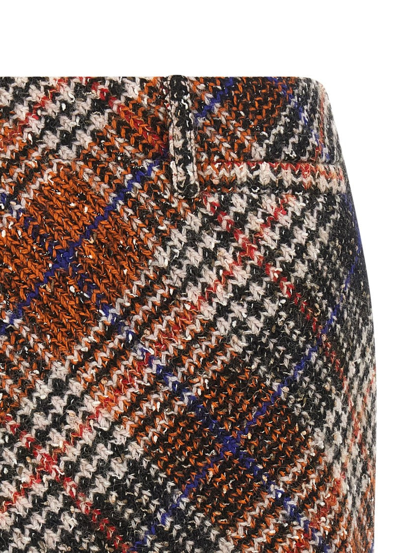 Missoni Pied-De-Poule Patterned Mini Skirt In Wool