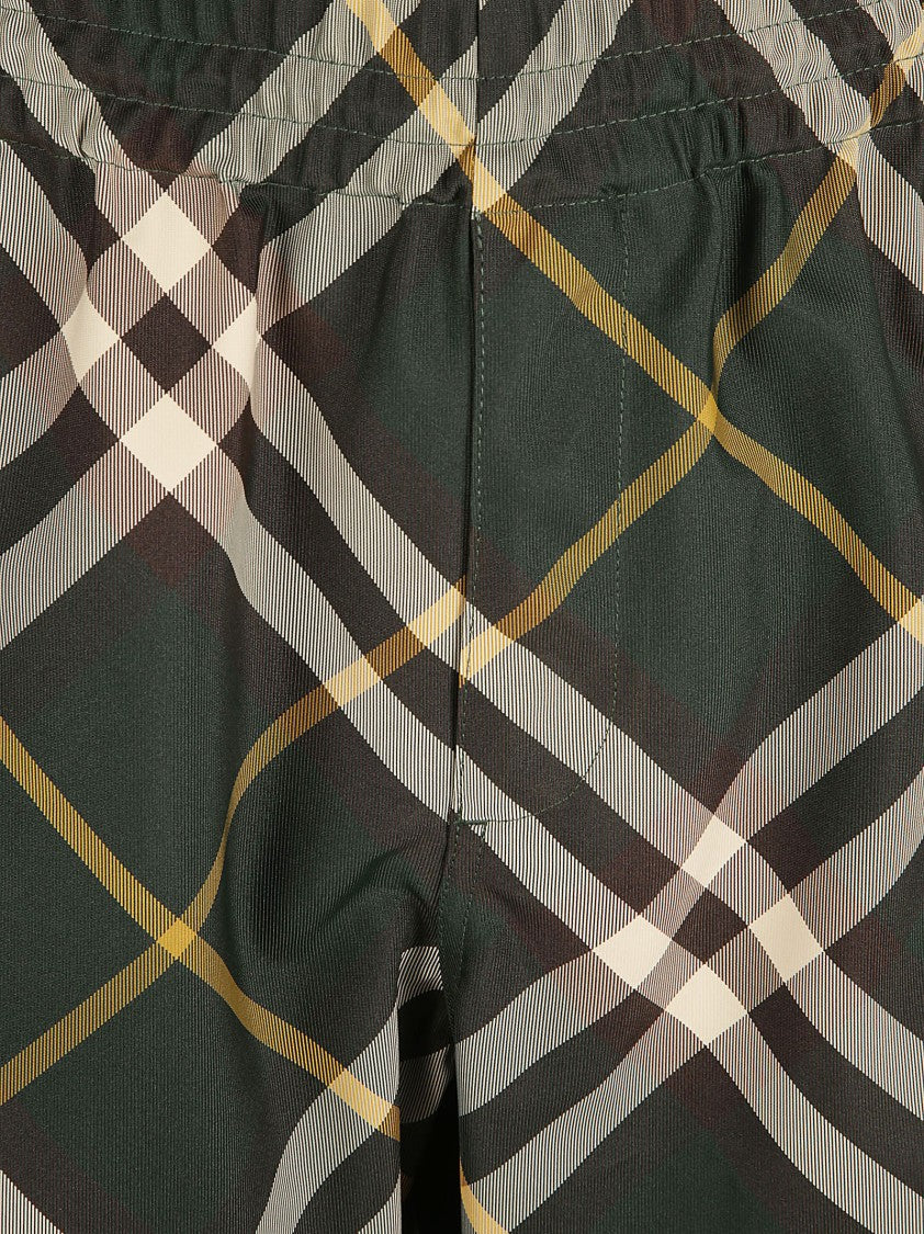 Burberry Plaid Trousers With Comfort Elastic Waistband