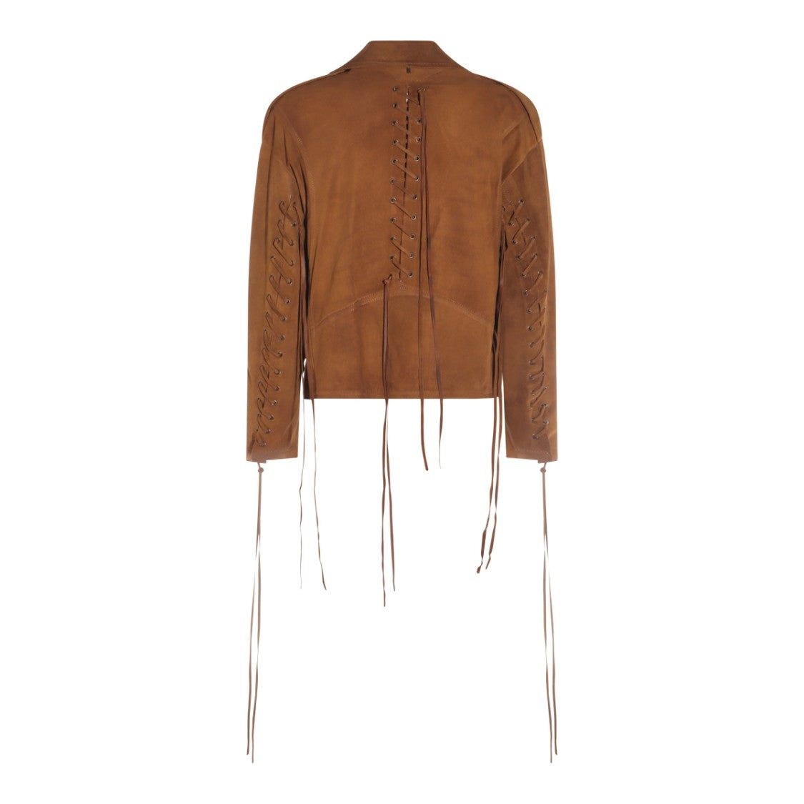 Salvatore Santoro Brown Leather Double Breasted Jacket