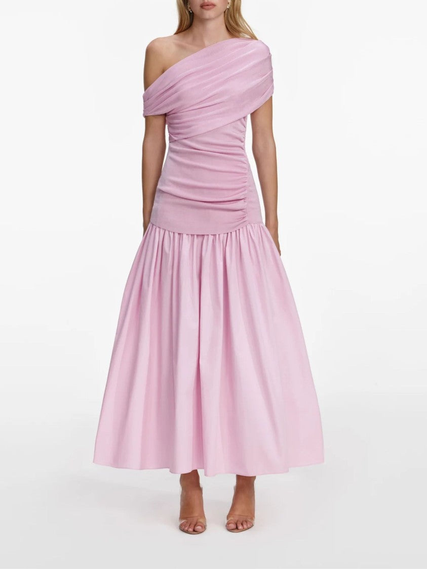 Self-Portrait Pink Jeweled Buttons Midi Dress