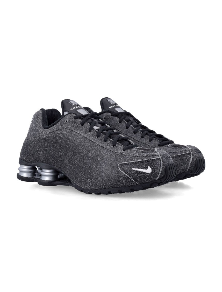 Nike Shox R4 Distressed Leather Sneakers